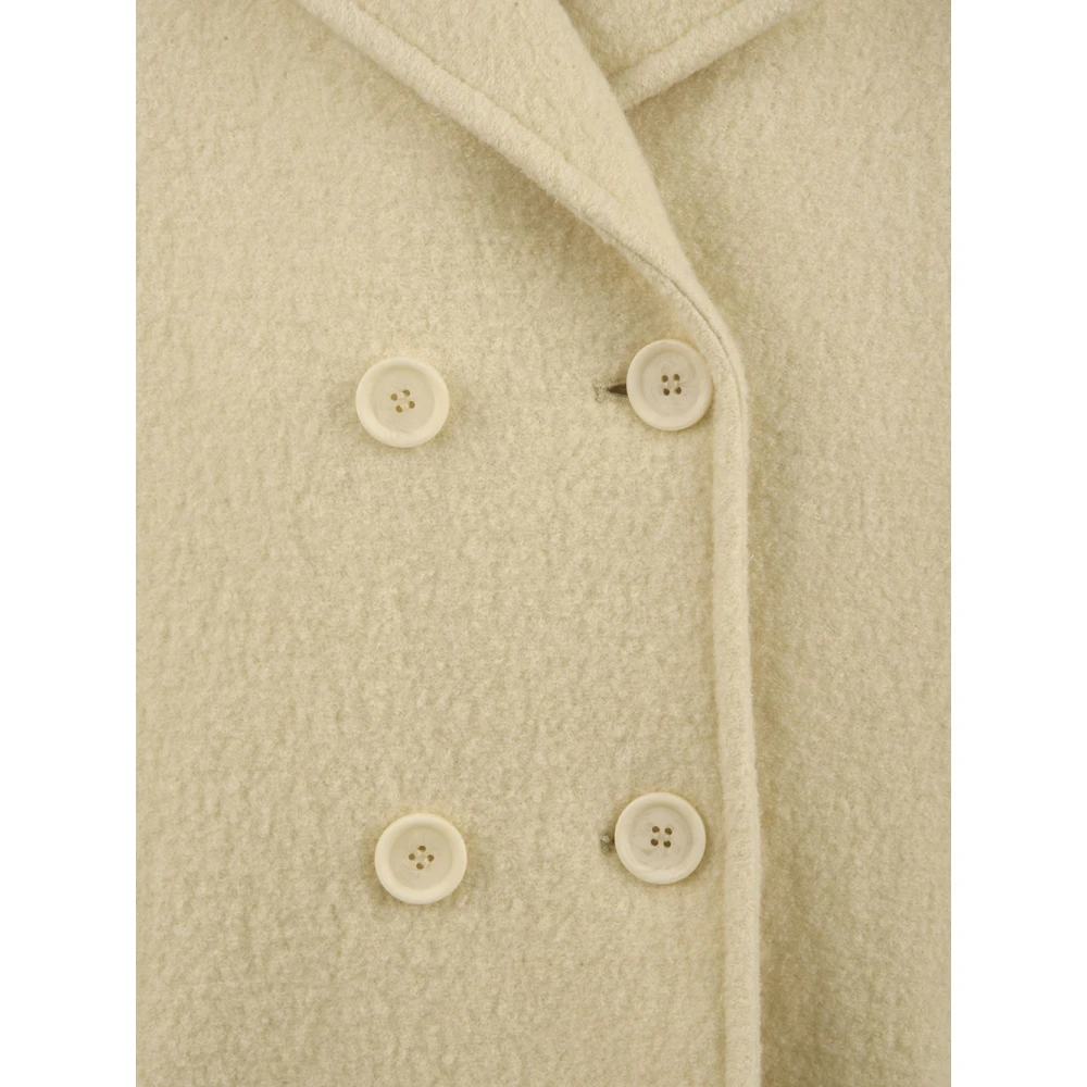 Aspesi Double-Breasted Jas Beige Dames