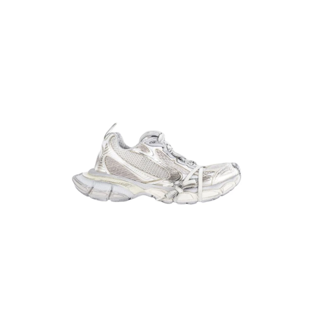 Balenciaga Metallic Effect Sneakers met Overdreven Zool Gray Heren