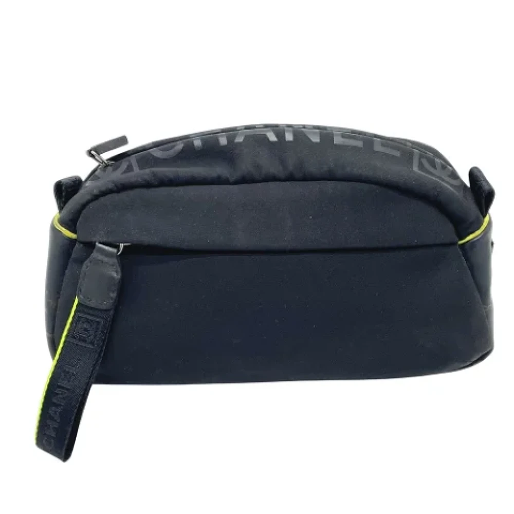 Chanel Vintage Pre-owned Canvas clutches Black Dames