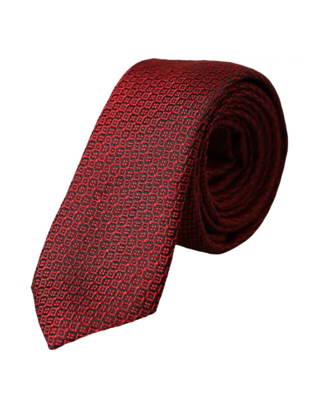 cravate-en-soie-rouge-a-motif-ajustable-pour-homme