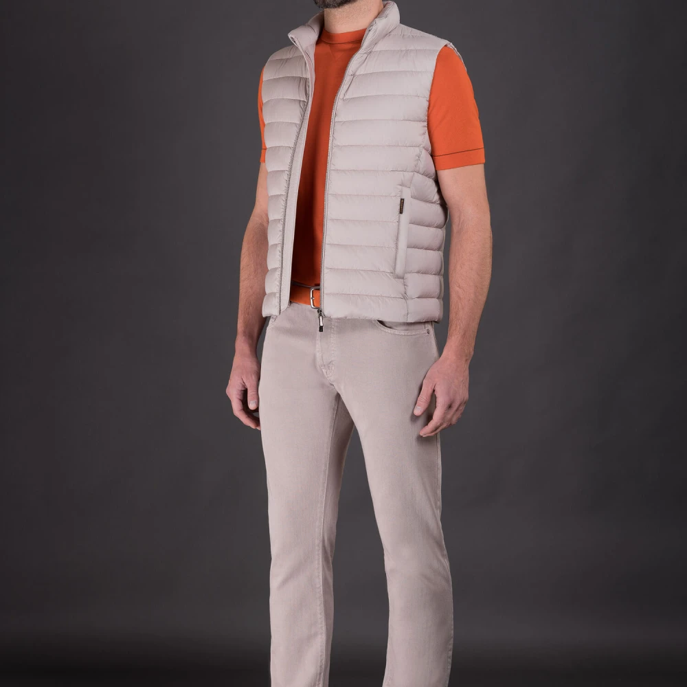 Moorer Ganzendons Gewatteerd Vest Calaf-S3 Orange Heren