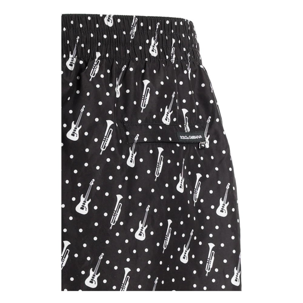 Dolce & Gabbana Zwembroek met Polka Dot-print Black Heren