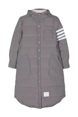 Side-Stripe-Detail Padded Coat