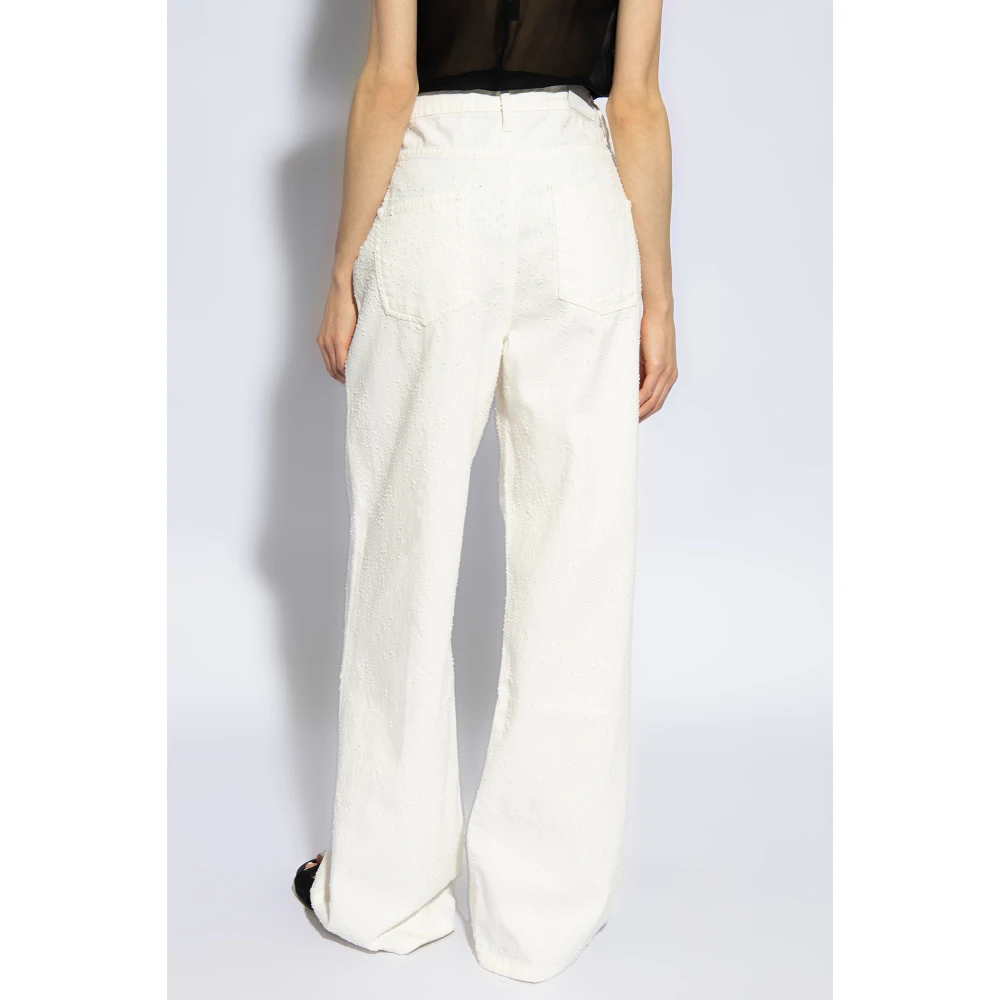 Halfboy High-rise jeans White Dames