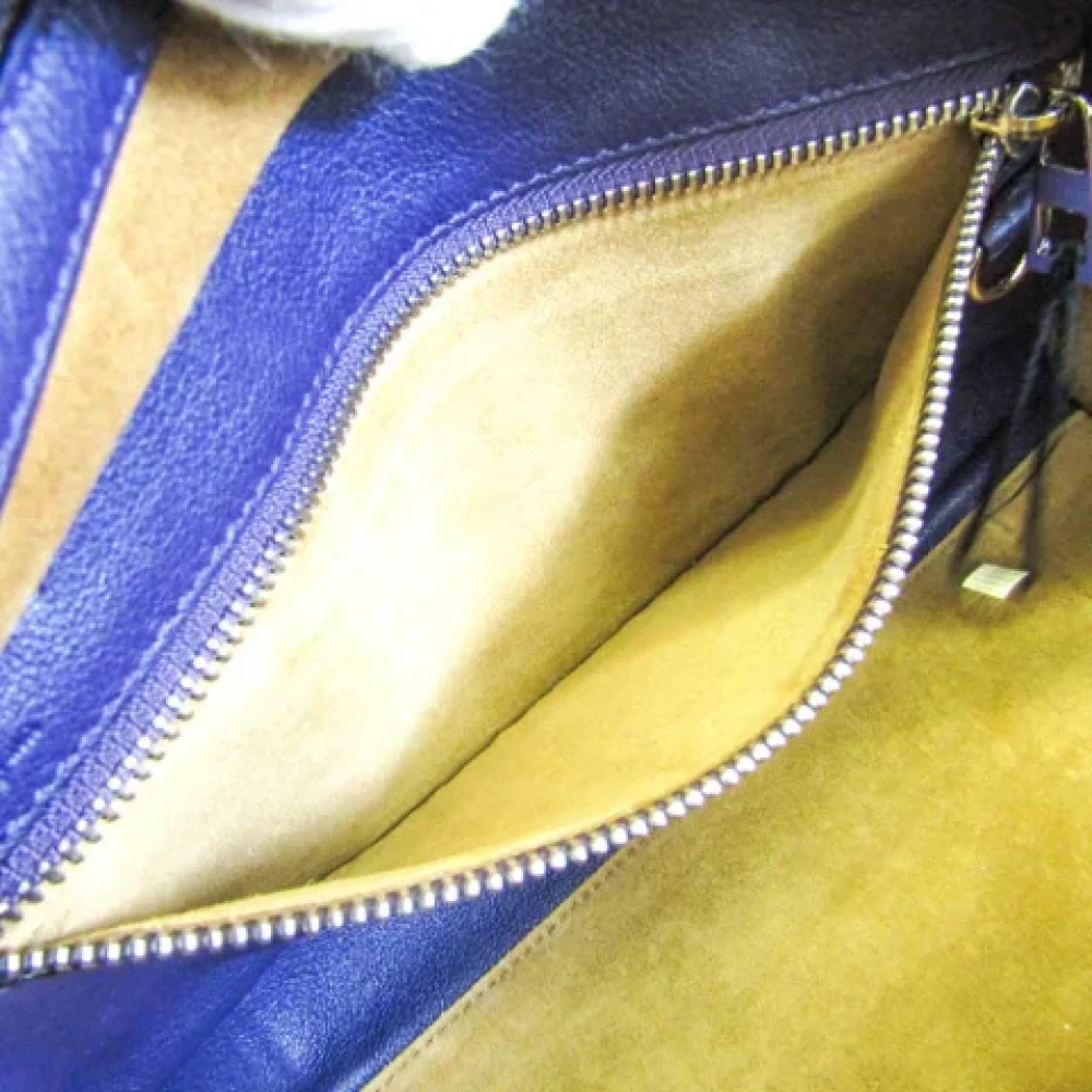 Loewe Pre-owned Leather handbags Purple Dames
