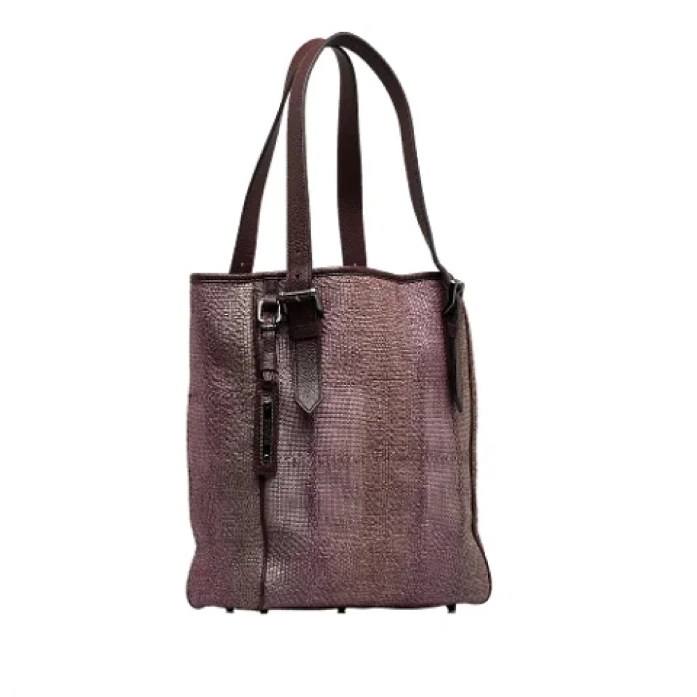 Burberry Vintage Pre-owned Canvas shoulder-bags Purple Dames