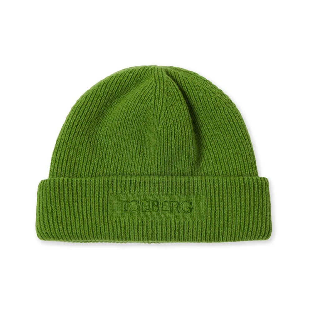 Iceberg Warm Wolblend Gebreide Muts Green Dames