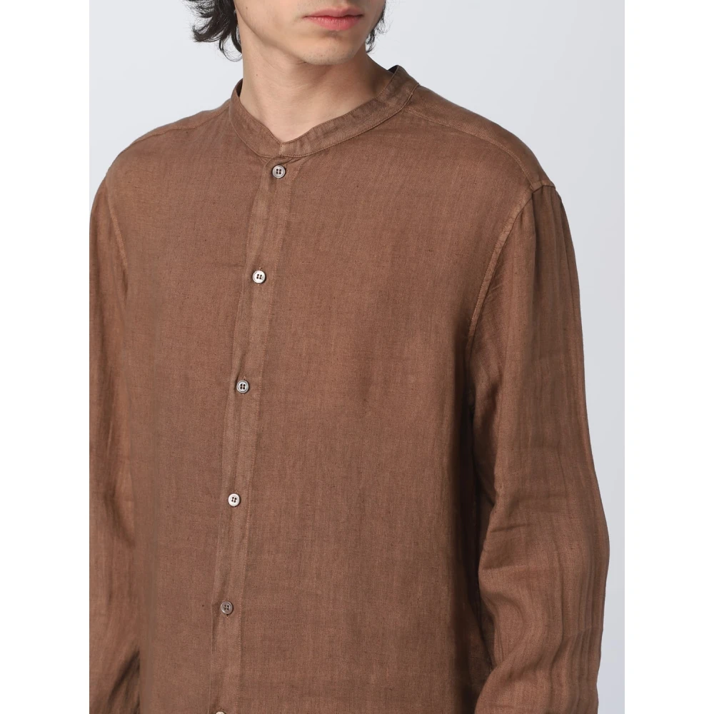 Paolo Pecora Casual Regular Fit Stijlvol Shirt Brown Heren