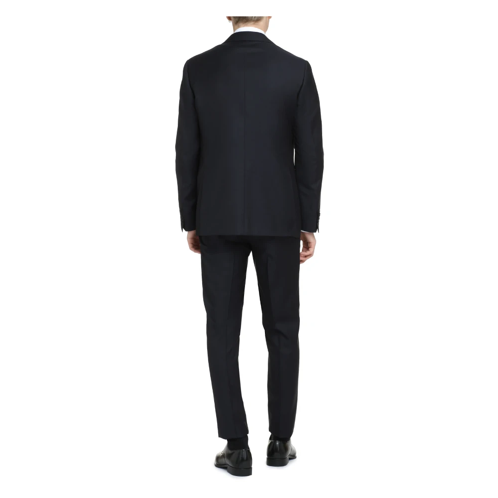 Canali Wollen tweedelig pak Blue Heren