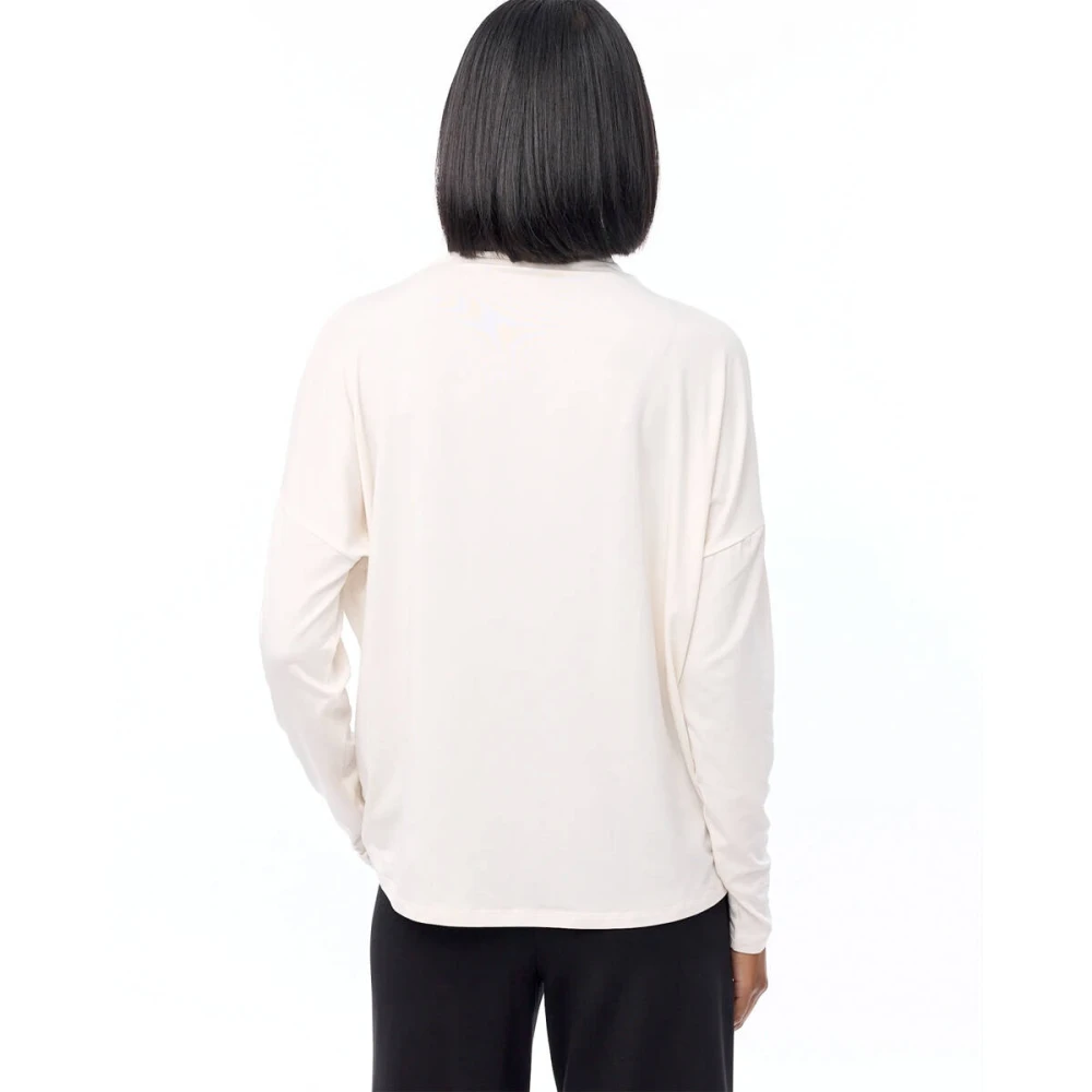 Knit-ted Korte Mouw Top LIZ Beige Dames