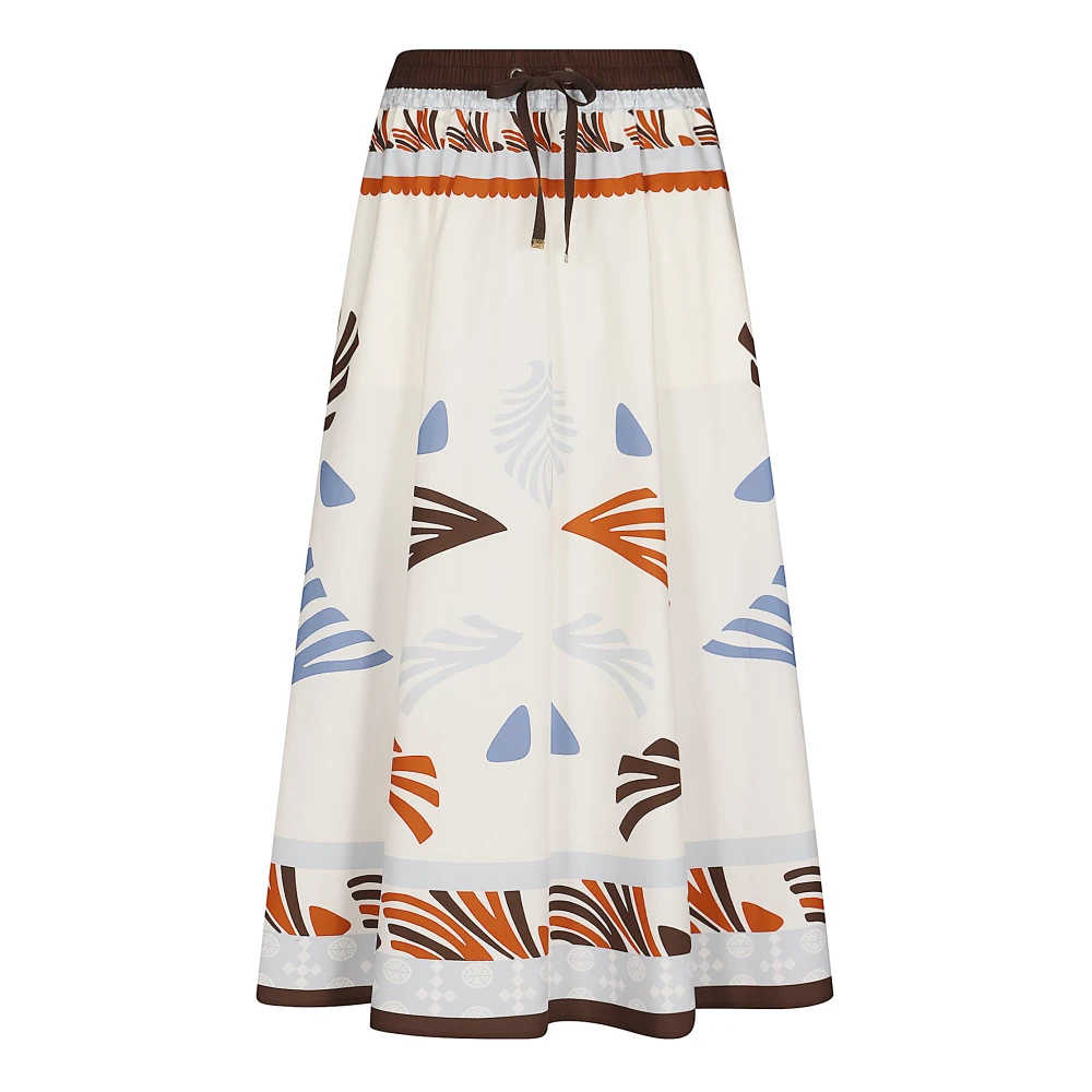 Herno Femme Blanc - Longuette Stampata - Jupes - Taille: 42 Fr