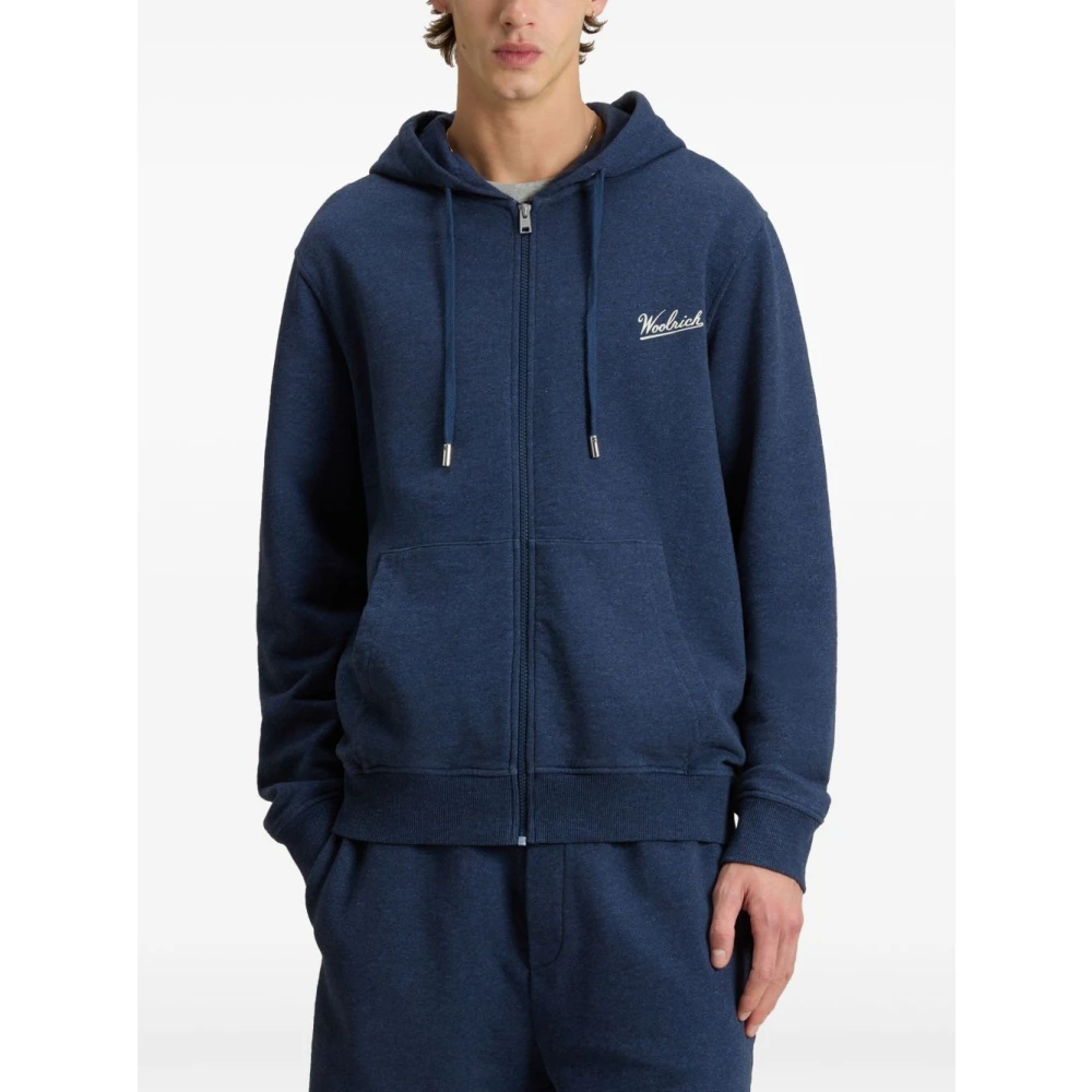 Woolrich Blauwe Sweater Heren Sweatshirt Blue Heren