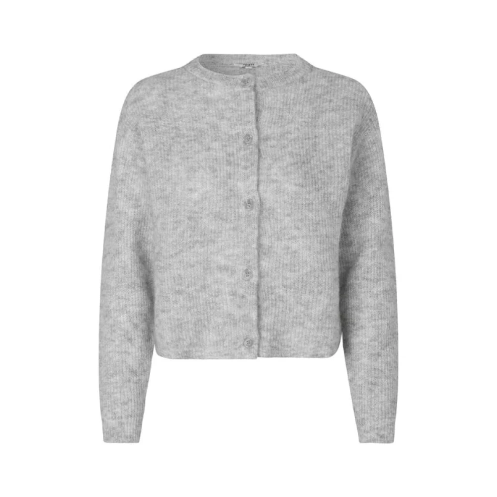 MbyM Zachte Gebreide Vest met Knopen in Lichtgrijs Gray Dames