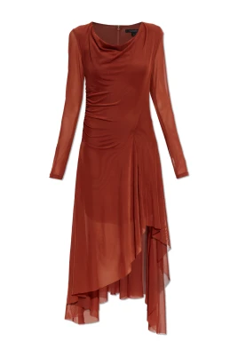 Loria Draped Mesh Midi Klänning