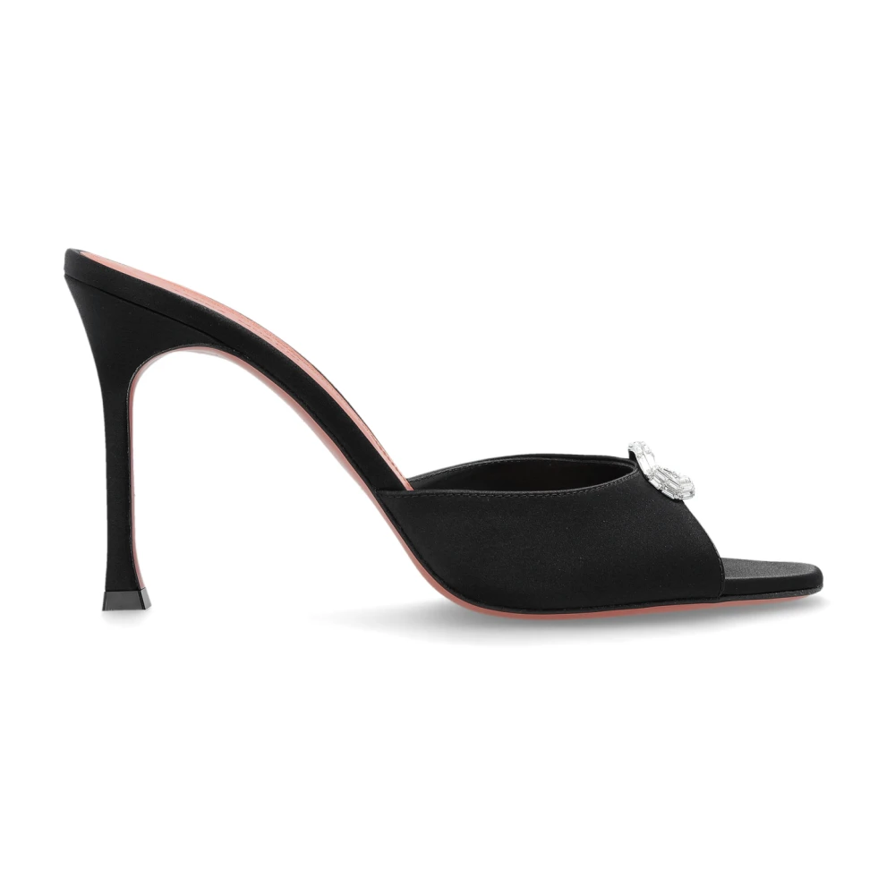 Amina Muaddi Mini Camelia Slipper 95 - Female - Heeled Mules - Black - 3 Uk - Shoes