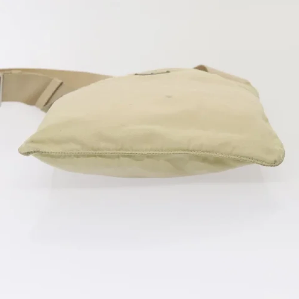 Prada Vintage Pre-owned Canvas prada-bags Beige Dames