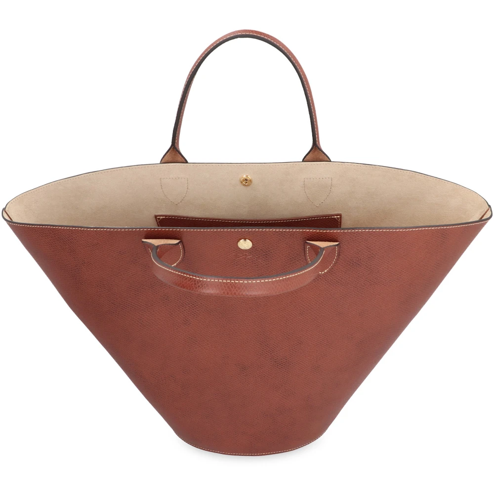 Longchamp Gladleren tas Brown Dames