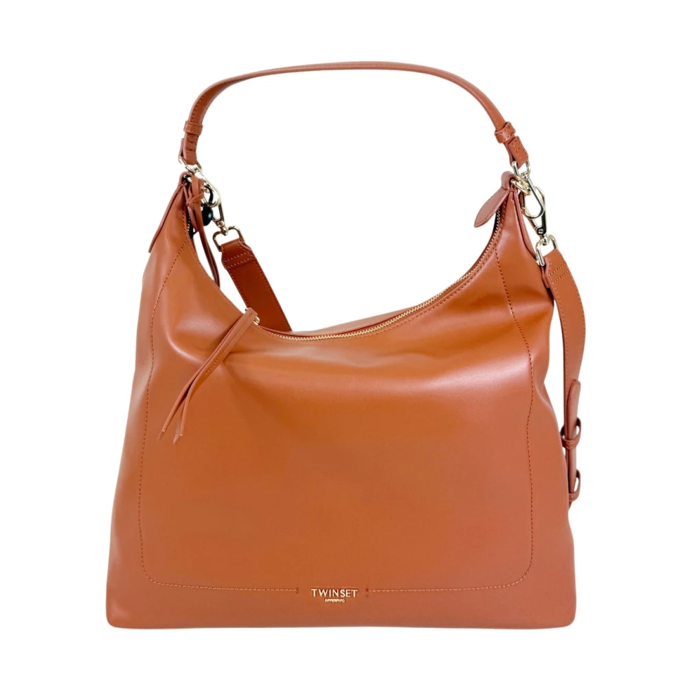 Twinset Women's Brown Shoulder Bags, One Size, Basic With Tag Hobo Bag