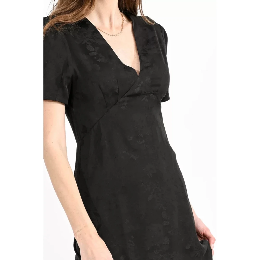Molly Bracken Tone-op-tone lange jurk Zwart Black Dames