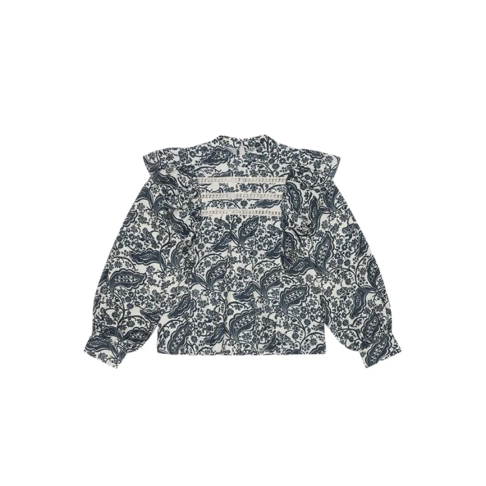 The New Society Majestic Paisley Blouse Set Blue Dames