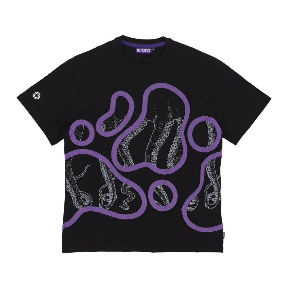 Octopus Zwarte Tee Korte Mouw T-shirt Black Heren