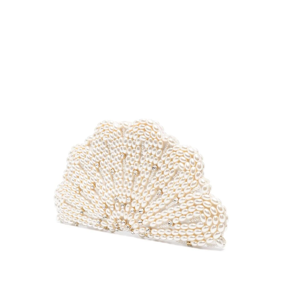Vanina Witte Faux-Parel Versierde Magnetische Tas White Dames