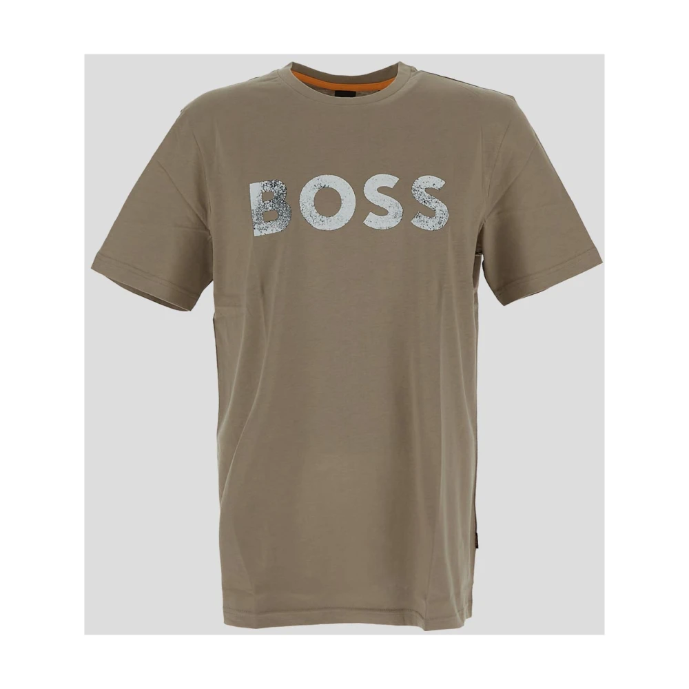 Hugo Boss T-Shirts Brown Heren