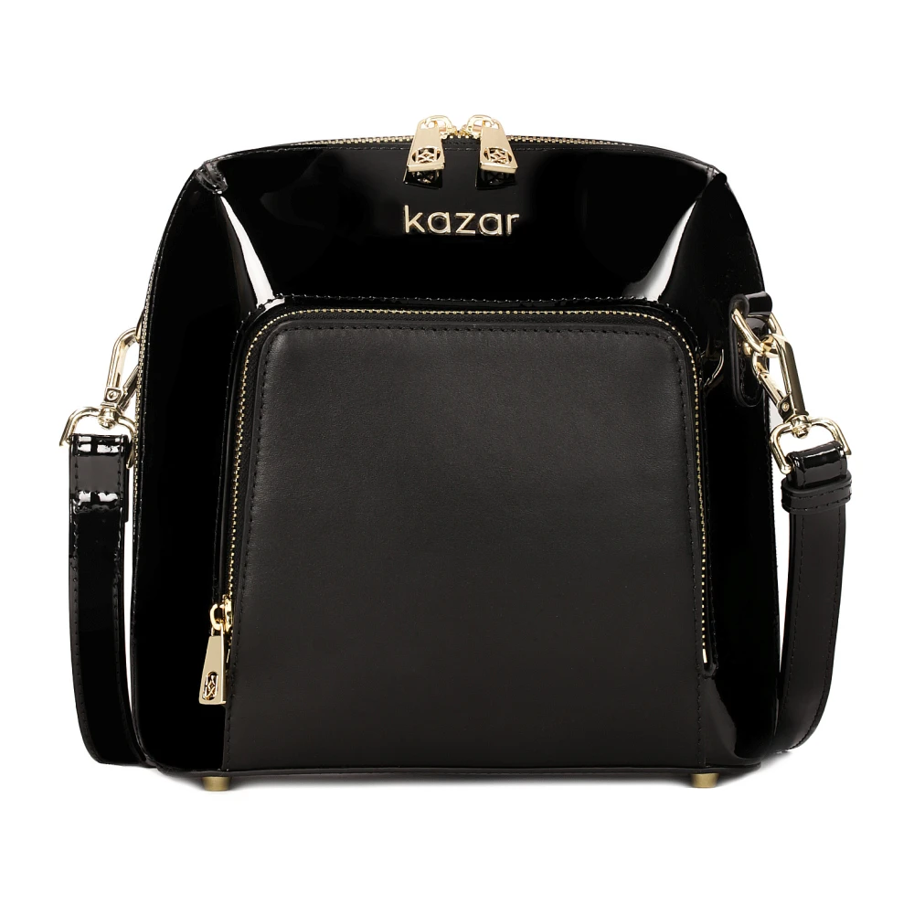 Kazar Klassieke zwarte riem handtas Black Dames