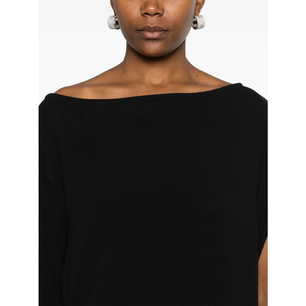 Birgitte Herskind Zwarte Asymmetrische Off-Shoulder Jurk Black Dames