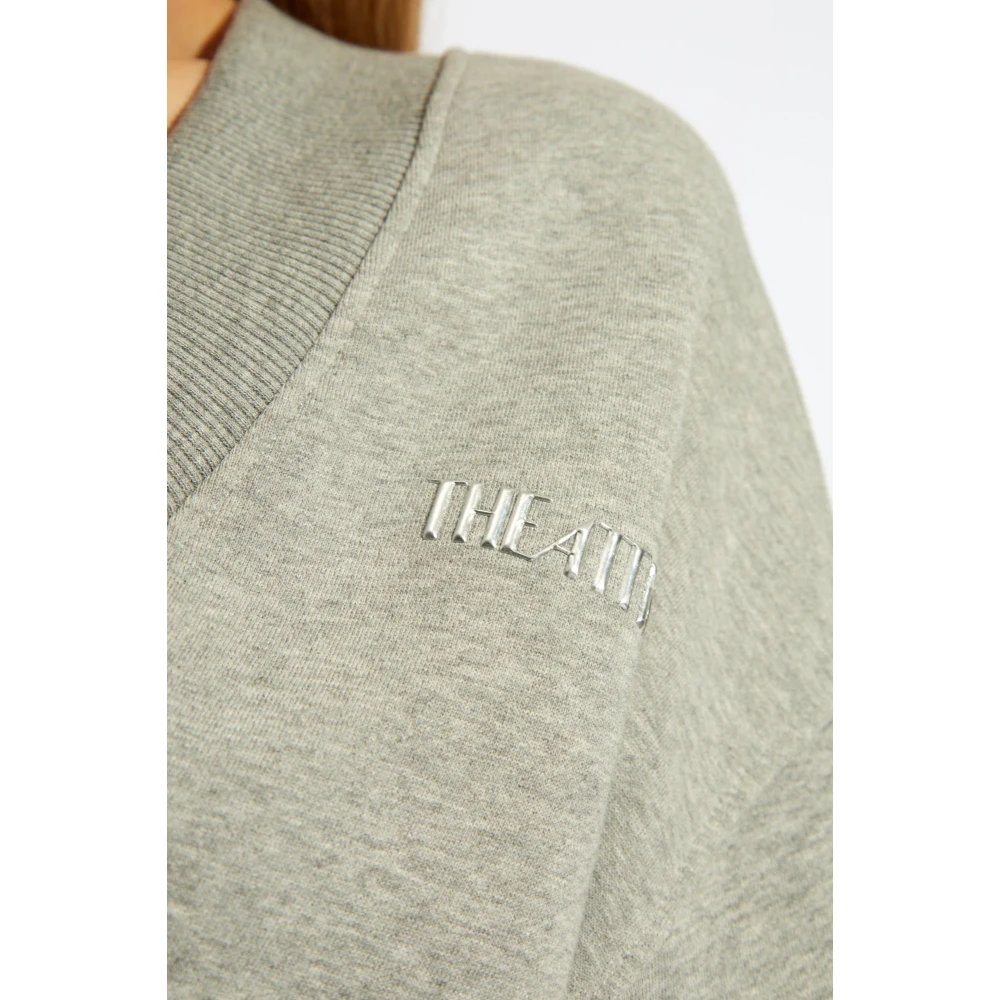 The Attico Sweatshirt met logo Gray Dames