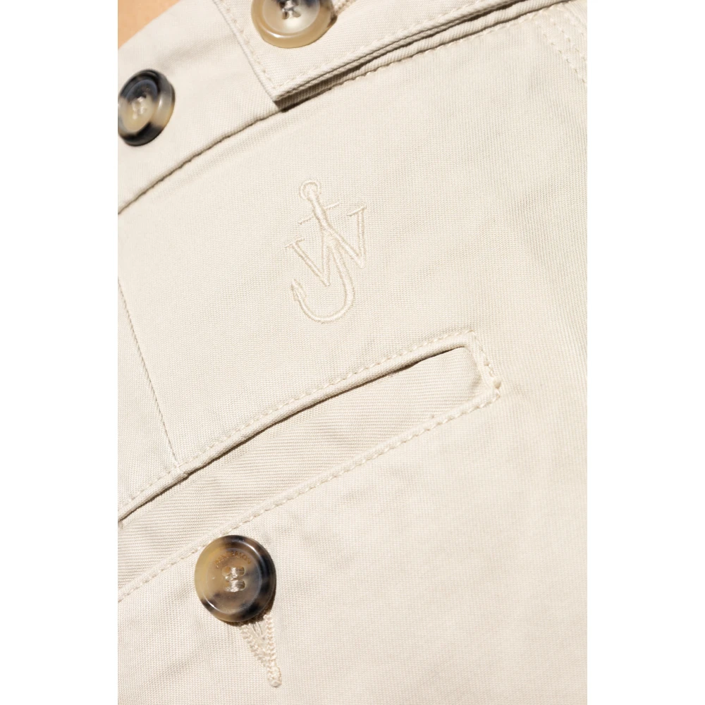 JW Anderson Broek met logo Beige Heren