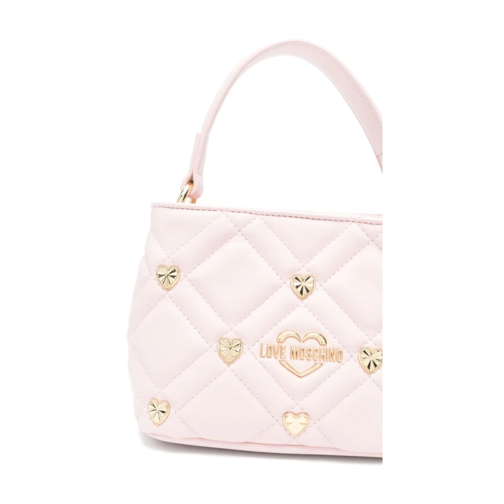 Love Moschino Roze Ketting Schoudertas Onderverdeeld Compartiment Pink Dames