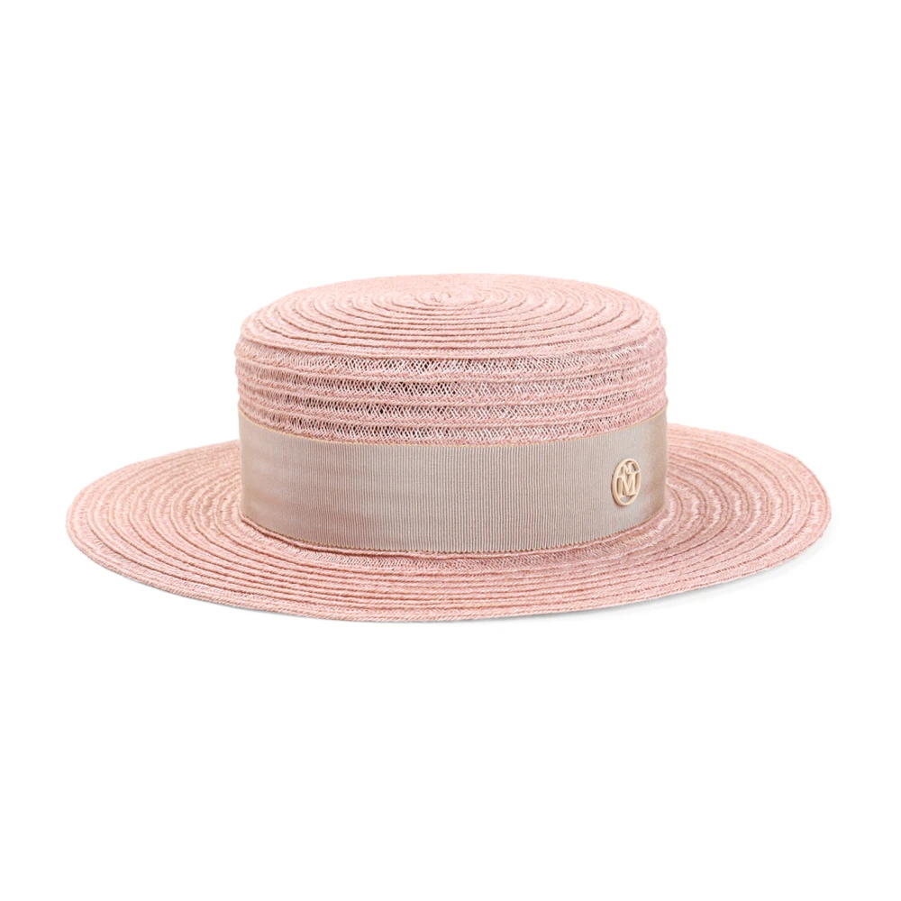 Maison Michel Stijlvolle Nude Neutrals Hoed Pink Dames
