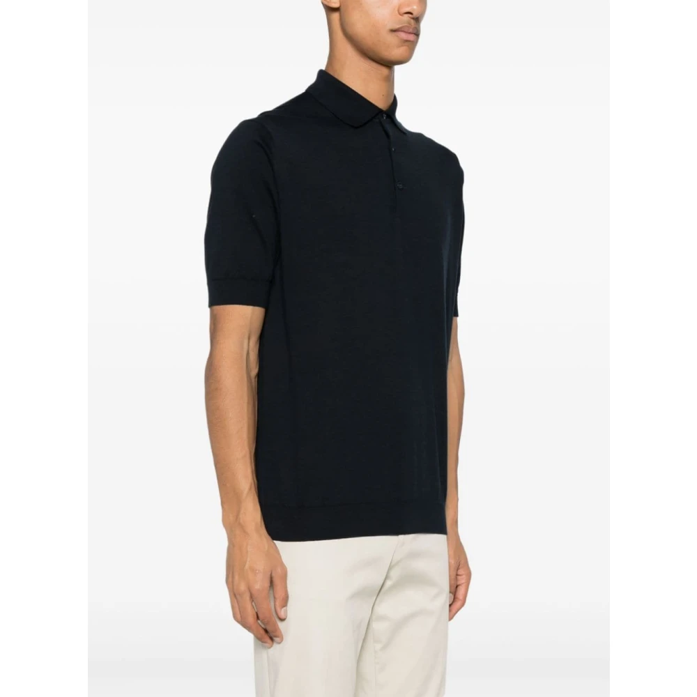 Lardini Blauwe Polo T-shirts en Polos Blue Heren