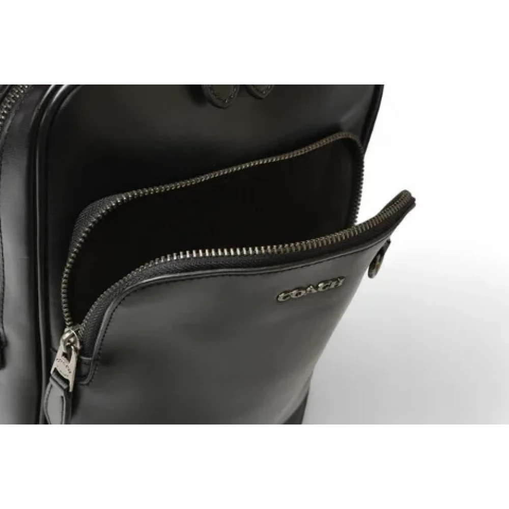 Coach Pre-owned Leather crossbody-bags Black Heren