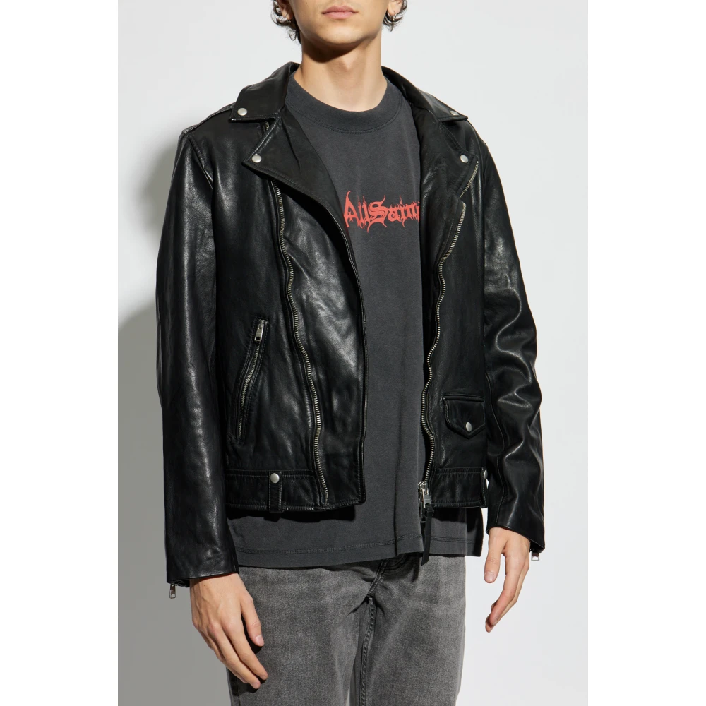 AllSaints Leren Jack Milo Black Heren