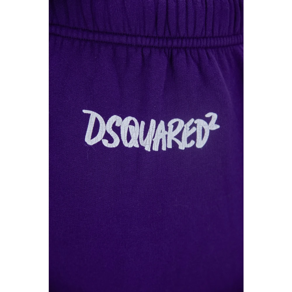 Dsquared2 Dames Sweatpants met elastiek Purple Dames