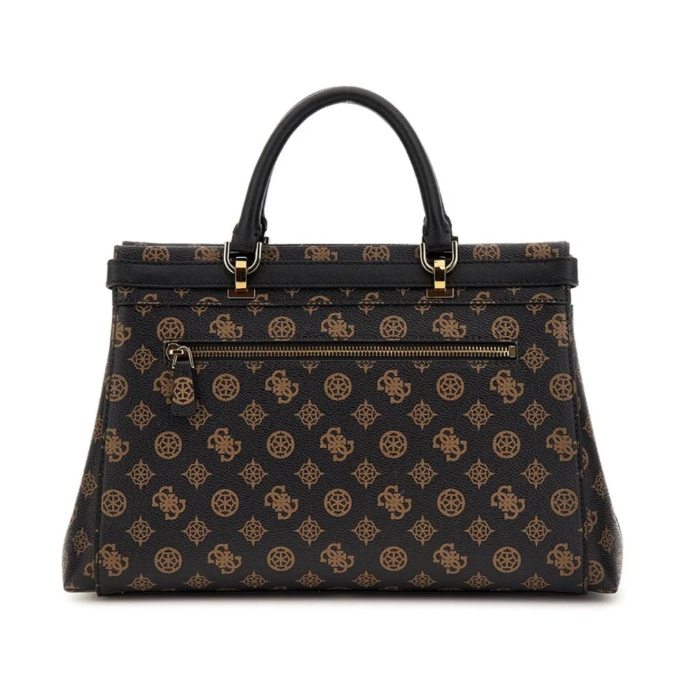 Guess Monogram Handtas Bruin Metalen Logo Brown Dames