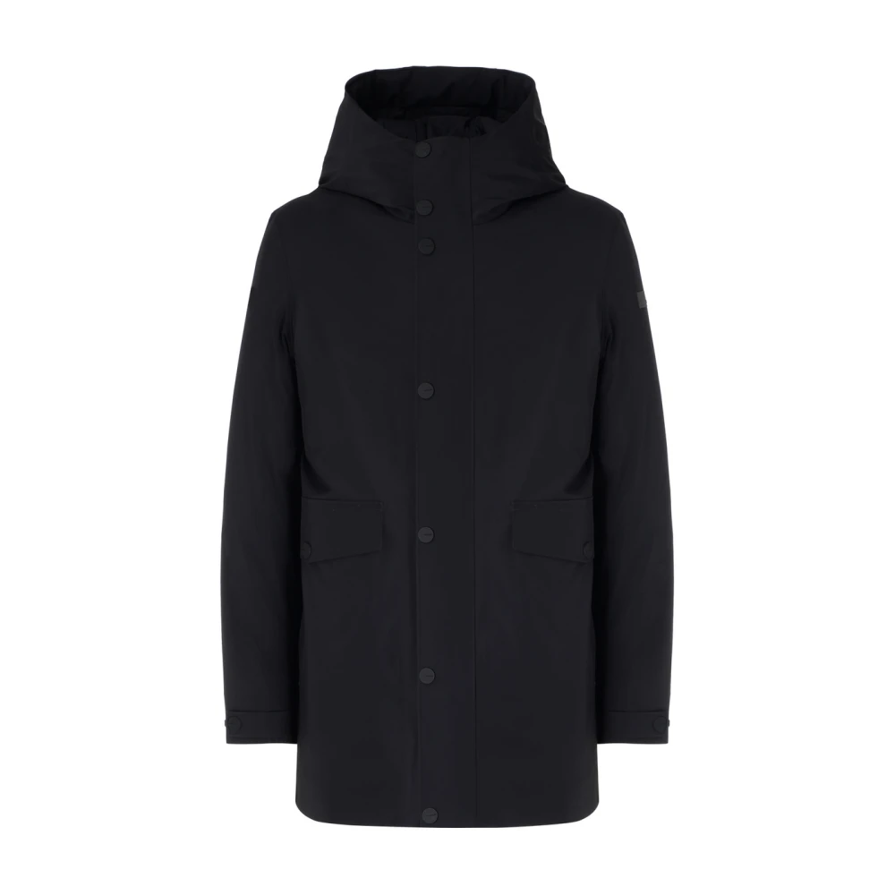 RRD Drijvende Parka Jas in Zwart Black Heren