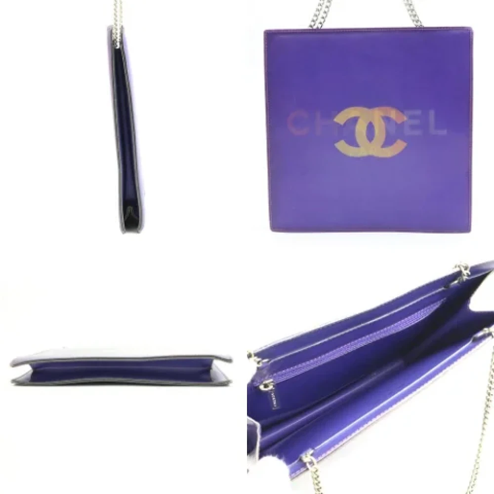 Chanel Vintage Pre-owned Plastic chanel-bags Purple Dames