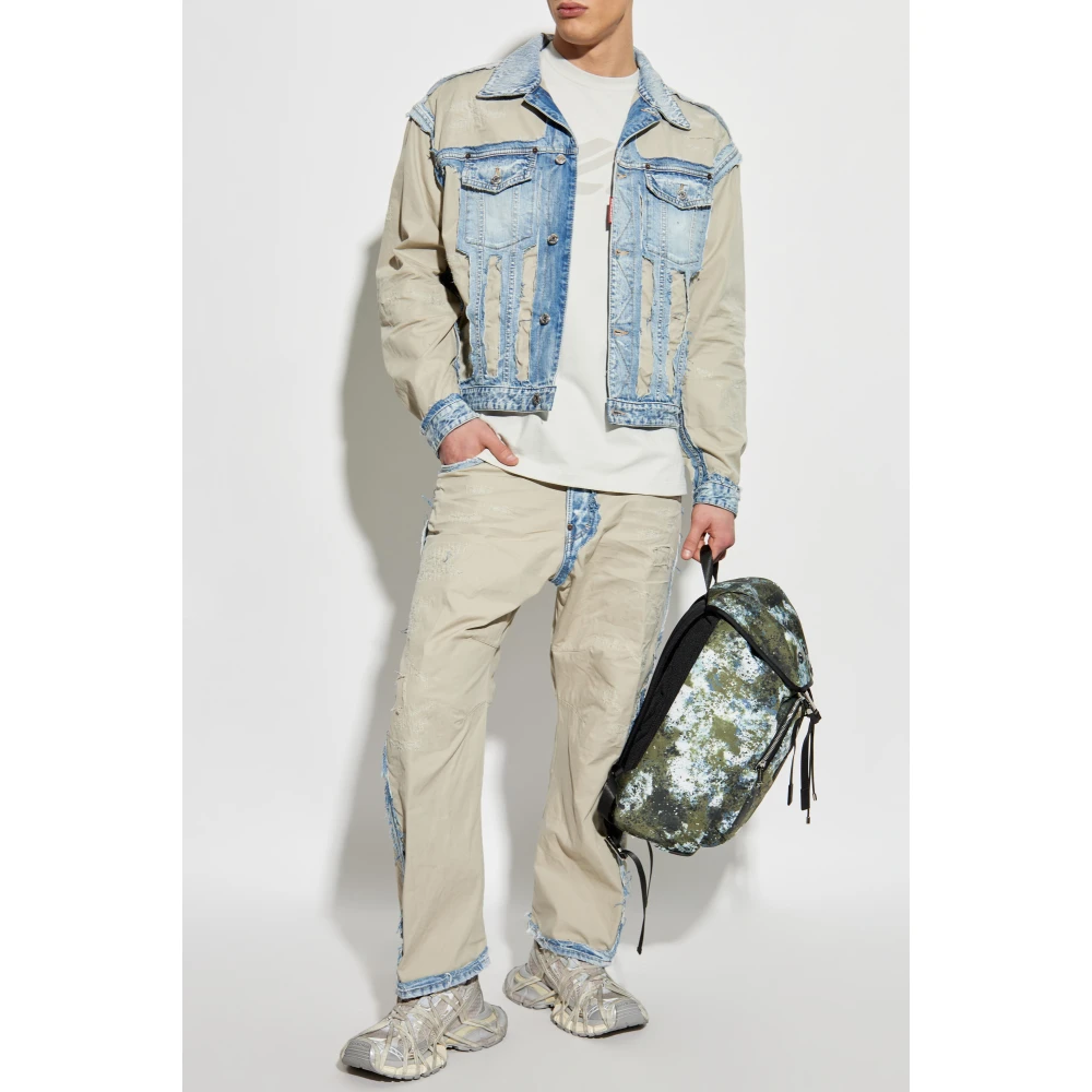 Dsquared2 Jas gemaakt van gecombineerde materialen Beige Heren