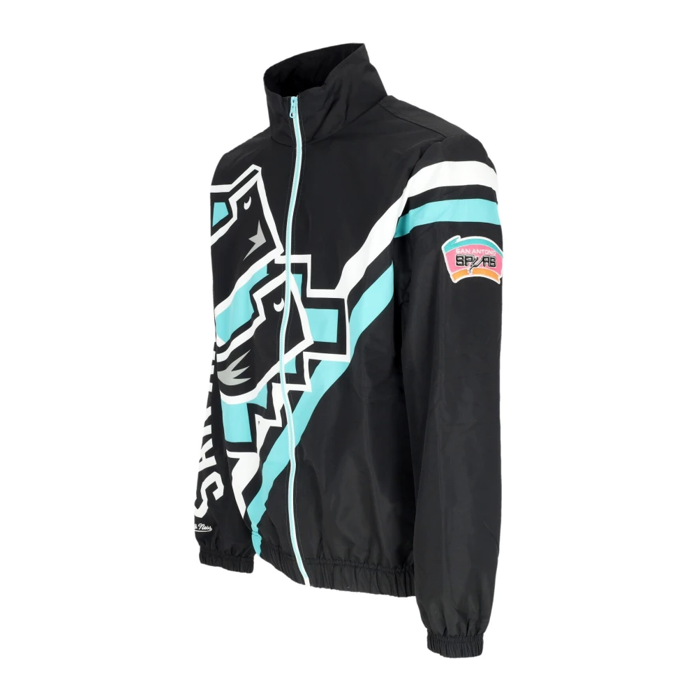 Mitchell & Ness NBA Exploded Logo Windbreaker Jas Black Heren