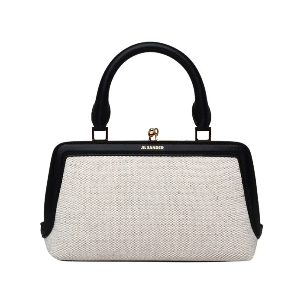 Jil Sander Women's Beige Goji Mini Handbag With Linen Canvas