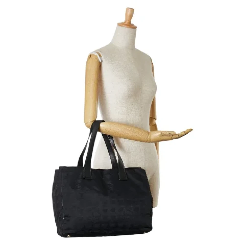 Chanel Vintage Pre-owned Canvas chanel-bags Black Dames