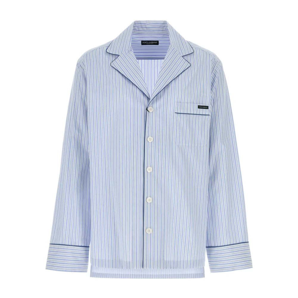 Dolce & Gabbana Blue Embroidered Poplin Shirt - Male - Casual Shirts - Xl - Shirts
