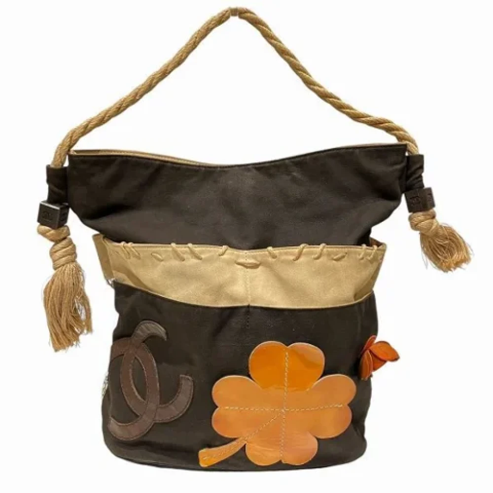 Chanel Vintage Pre-owned Canvas chanel-bags Brown Dames