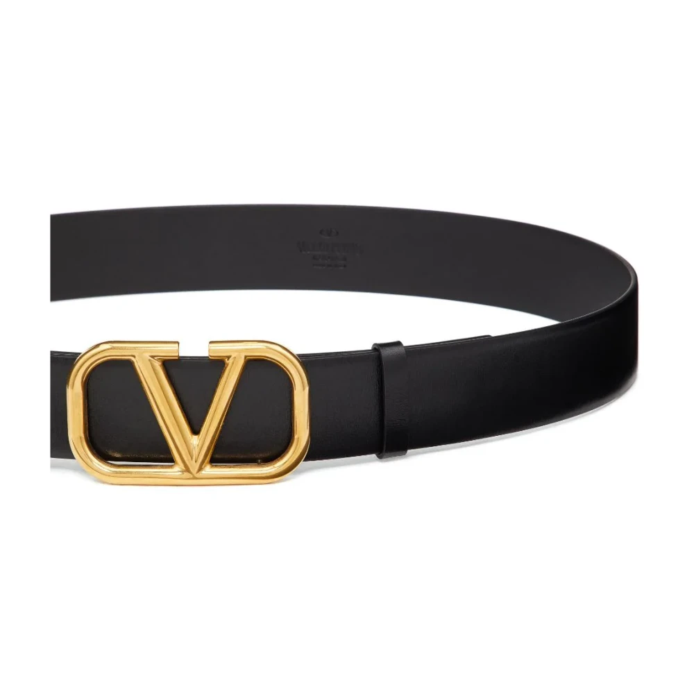 Valentino Garavani Zwart VLogo Signature Riem Antiek Goud Black Heren