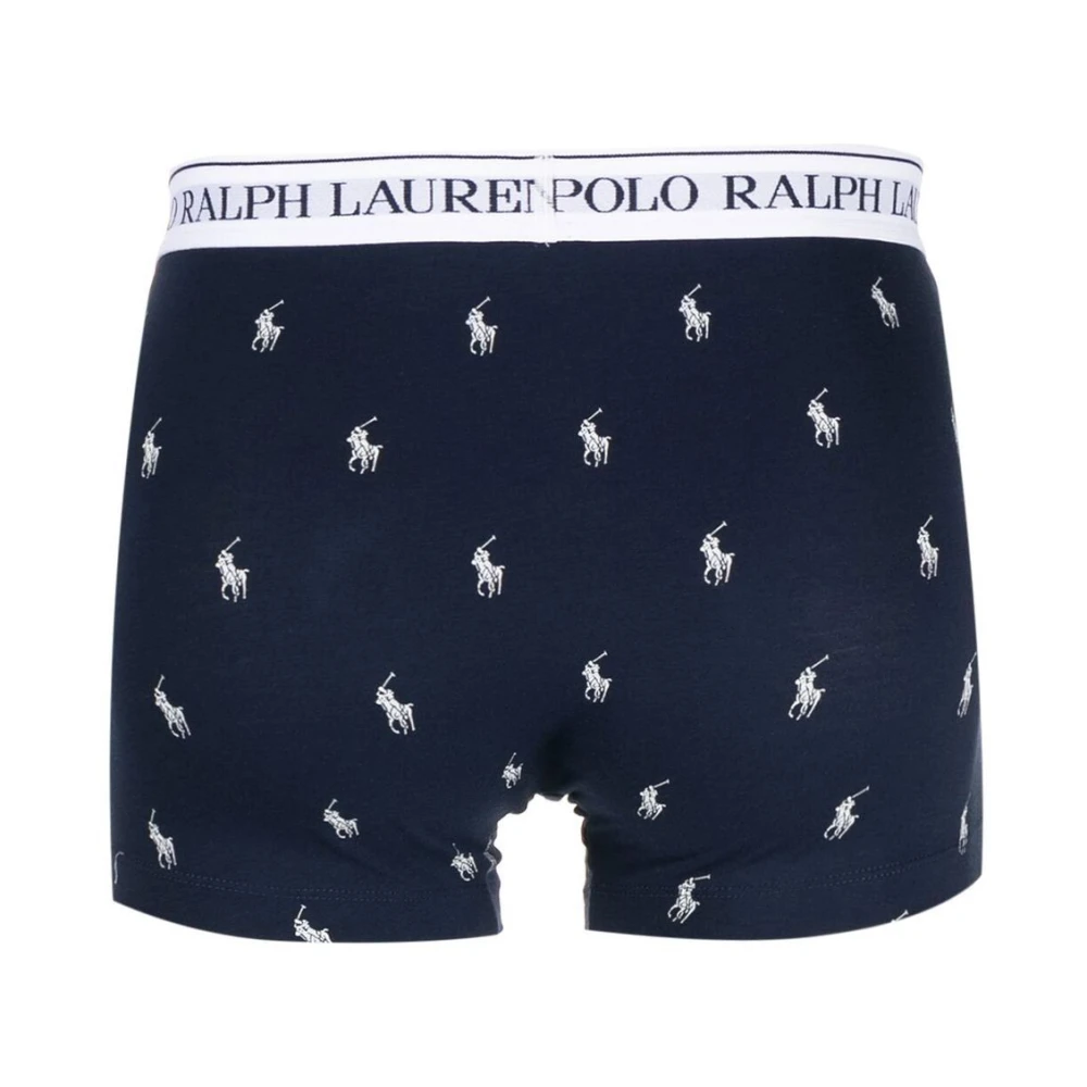 Polo Ralph Lauren Logo Print Boxer Set Blauw Elastisch Blue Heren