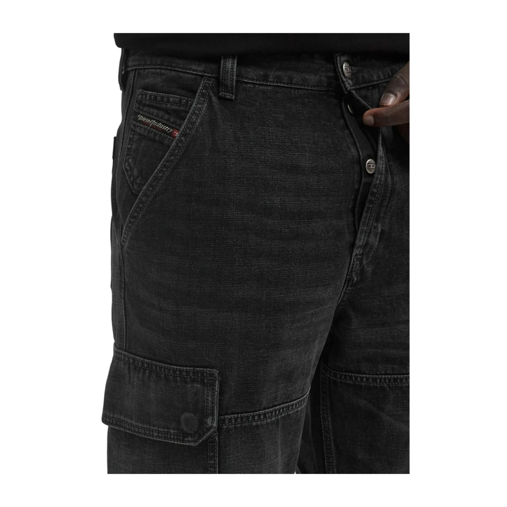 Diesel Cargo Utility Jeans Black Heren