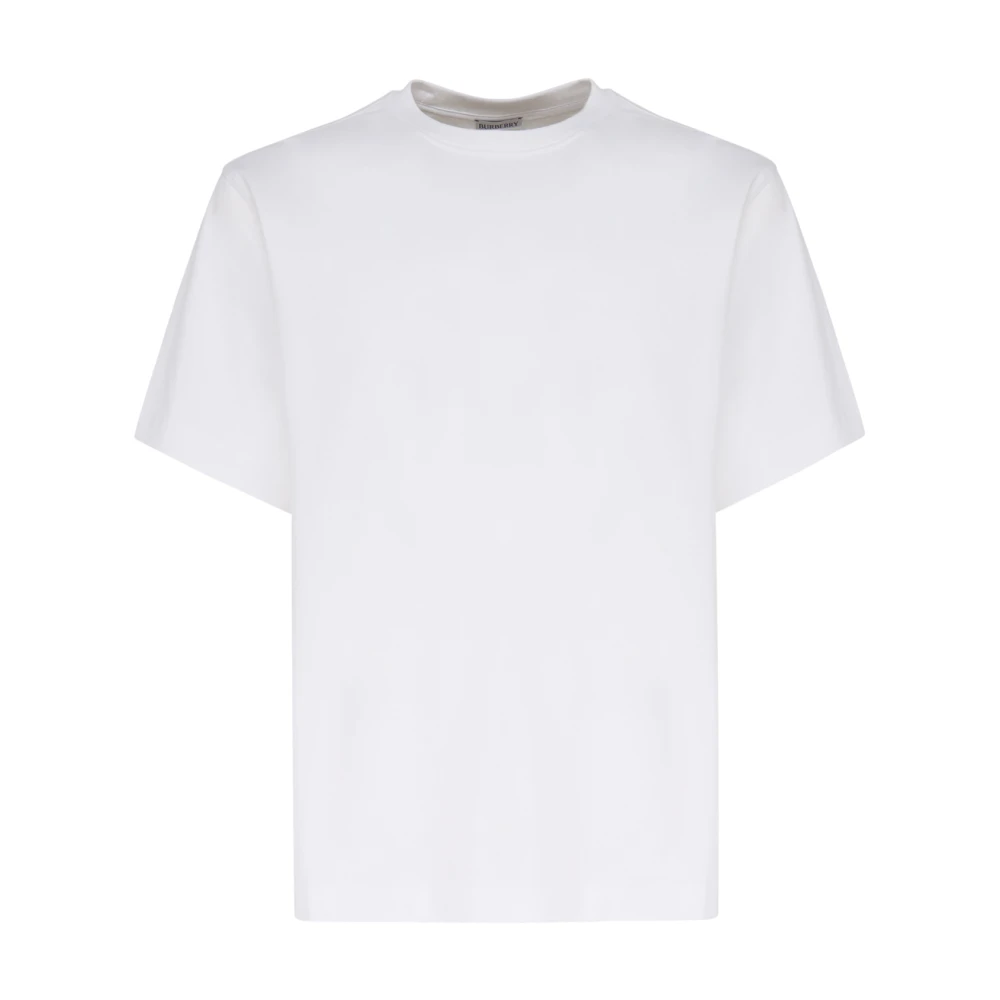 Burberry Aardbei Grafisch Katoenen T-shirt White Heren